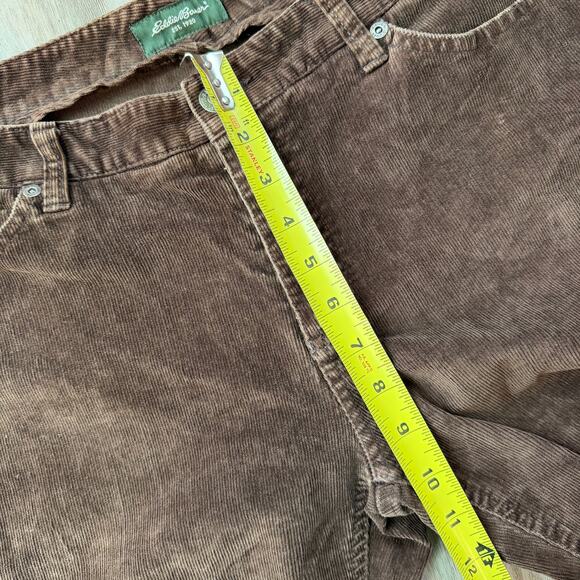 Eddie Bauer Women’s Brown Corduroy Pants Size 8 Mid Rise Bootcut Stretch Casual - Picture 6 of 8